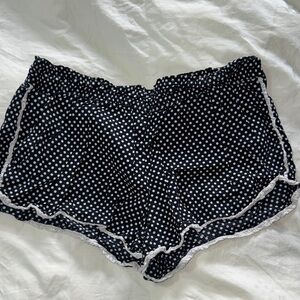 Victoria's Secret Black and White Polka Dot Sleep Shorts